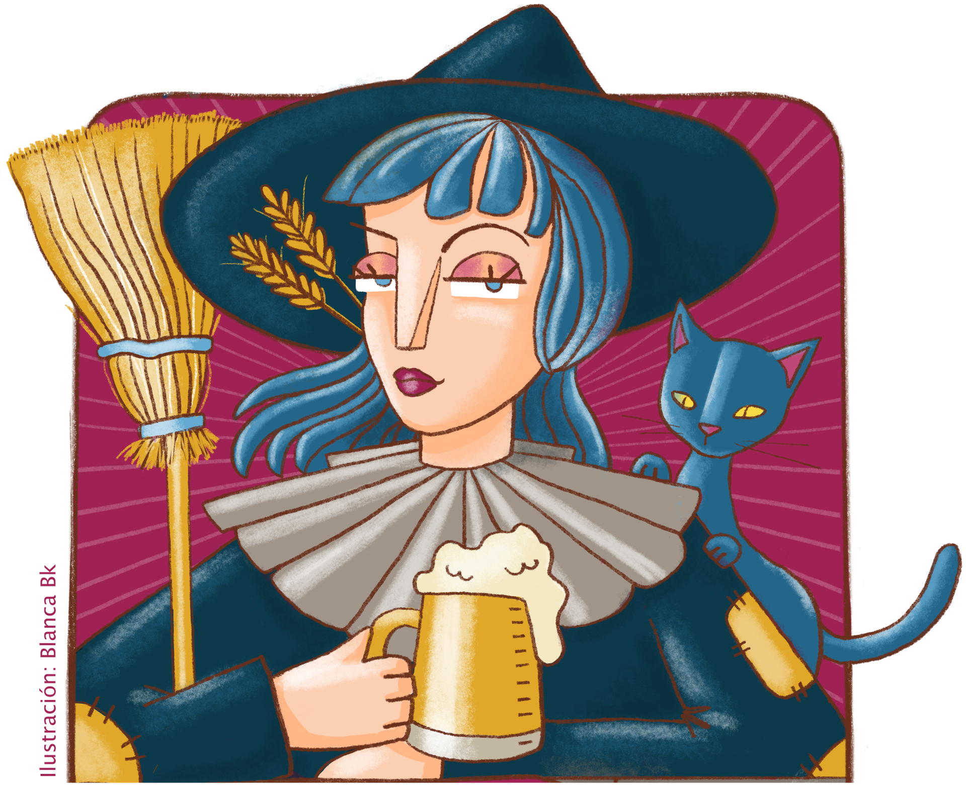 Ilustración Bruja BEA PBS SPAIN de Blanca BK Ilustración